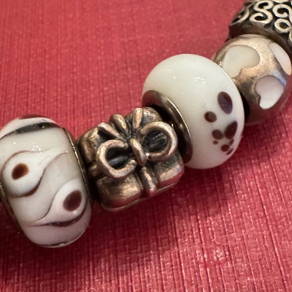 Sterling Silver Pandora Charm Bracelet, 8 Charms - Picture 7 of 10